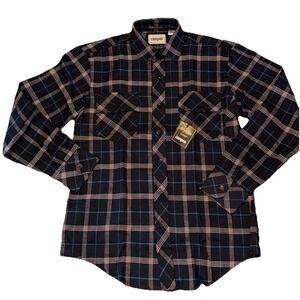 NWT Deadstock VTG Campus Rugged Country Flannel Medium Plaid Y2K